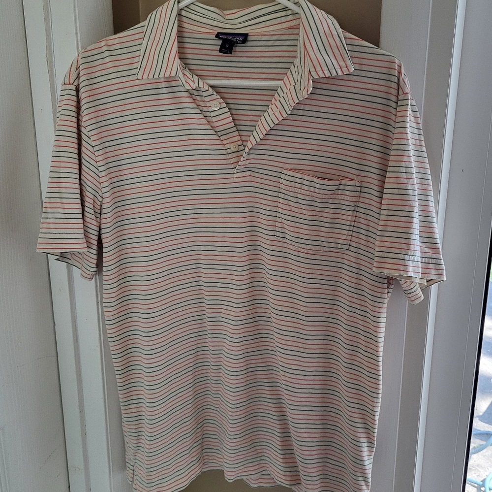 Patagonia striped polo shirt- M